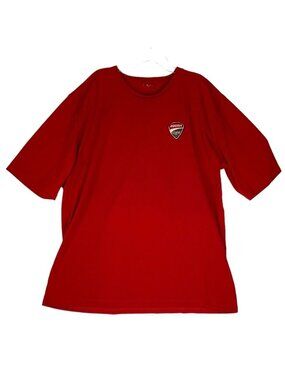 Ducati Corse T-shirt Size 2XL Red Embroidered Patch Emblem Double Sided